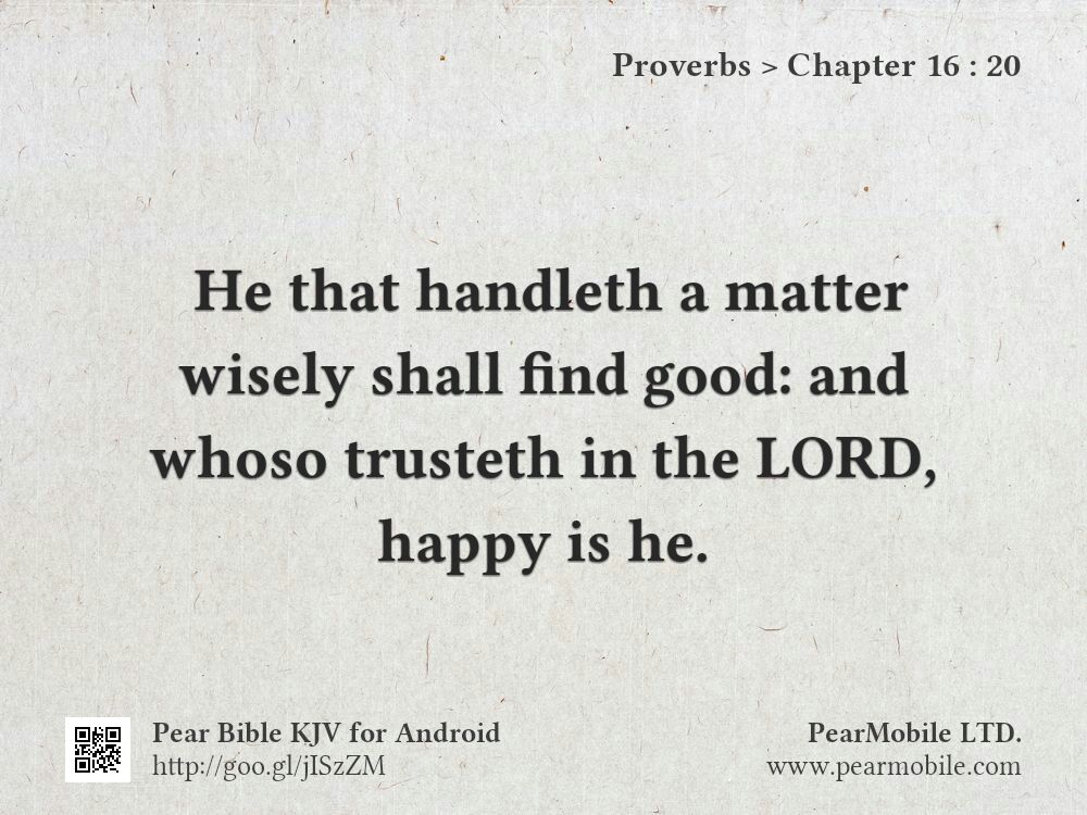 Proverbs, Chapter 16:20